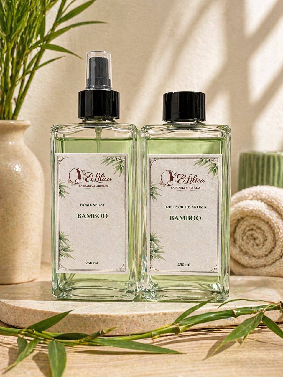 KIT Difusor e Home Spray de ambiente (vidro ) BAMBO