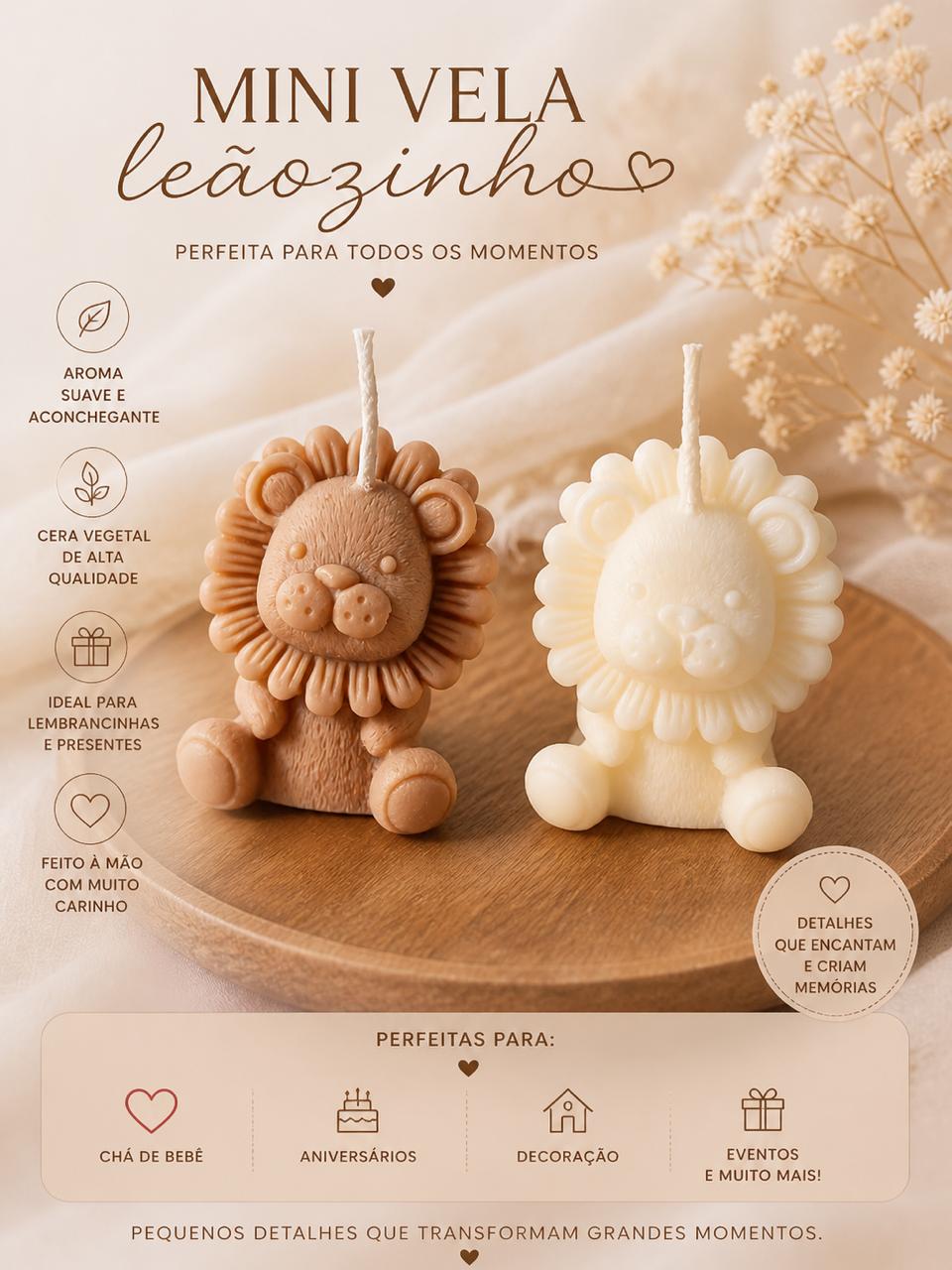 Lembrancinha Mini vela Animalzinho (Personalizado)